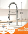 Pull Out Kitchen Faucet With Sprayer Low Lead Pro Grade Single Handle Pull Down Sprayer Brushed Nickel Finish Includes Deck Plate