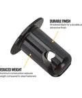 Quarter Turn Panel Fasteners Quick Release Snap On Clips Heavy Duty No Sweat Mounting showcasing black anodized aluminum fastener.