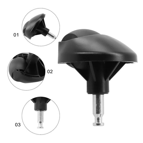 Replacement omni wheels for M210/M210B/M213 robot vacuums; black plastic housing with metal axles (2pcs)