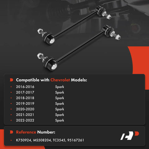 Pair Of Front Sway Bar Links For Chevrolet Spark 2016 2022 Stabilizer End Links Set Front Anti Roll Bar Kit Replacement
