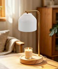White Iron Lampshade Spare Part For Candle Warmer With 10mm Hole Diameter, Scratch Resistant Surface, Minimalist Farmhouse Design, Perfect For Everyday Home Use And Nightstand Setup on gold candle warmer