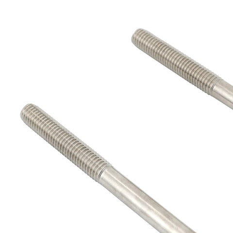 Close-up of threaded ends on Stainless Steel Square U Bolts Kit For Boat Trailer Axle And Leaf Springs For 2x2 Axle Beefs Up Your Setup