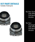 Beefed Up Rear Wheel Hub Bearing Kit For Toyota Tacoma 2005 To 2020 Left Side Driver And Right Side Passenger 2 Piece Set With OEM Grade Bearings And Durable Replacement Modules