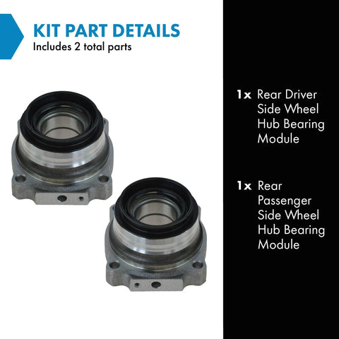 Beefed Up Rear Wheel Hub Bearing Kit For Toyota Tacoma 2005 To 2020 Left Side Driver And Right Side Passenger 2 Piece Set With OEM Grade Bearings And Durable Replacement Modules