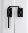 Heavy Duty Patio Sliding Door Loop Lock With U Shaped Latch Hook Adjustable 0 To 180 Degree Rotating Bar installed on door