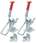 Beefy 2 Pack Heavy Duty Adjustable Toggle Latch Clamp Set, 2183 Lbs Holding Capacity, Galvanized Iron Latch With Anti Corrosion Treatment, Built For Tool Boxes, Jigs, Cabinets, And Tough Worksites, shown open