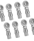 Heavy Duty Five Eighth Inch Heim Joints Rod End Kit showing eight heat-treated joints with hard chrome plating and jam nuts.