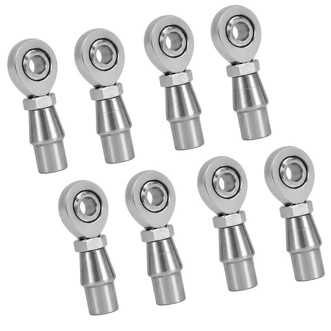 Heavy Duty Five Eighth Inch Heim Joints Rod End Kit showing eight heat-treated joints with hard chrome plating and jam nuts.