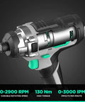 20V Cordless Impact Driver With One Quarter Inch Hex Quick Release Chuck, 1150 Inch Pounds Torque, side view