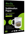 Sublimation Paper 8.3x11.7 Inch, 110 Sheets, 105G, For Light Fabric T Shirts Mugs And Tumblers, Inkjet Printer Compatible With Sublimation Ink