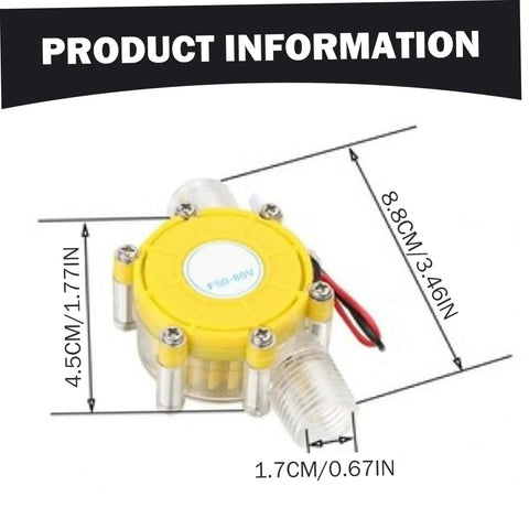 12V Micro Hydro Generator For Off Grid Living, Lightweight Portable Water Turbine Power Pack dimensions diagram