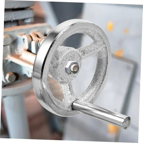 Two Pack Lathe Handwheel Replacement Wheels With Chrome Coating, Easy Install Crank Handles For Lathes And Machine Tools