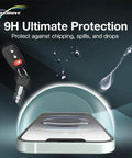 Top Tier 9H Hardness Screen Protector Compatible With Mileseey D9 Pro Laser Distance Meter Scratch Proof Flexible Film 2 Pack showing 9H ultimate protection against damage.