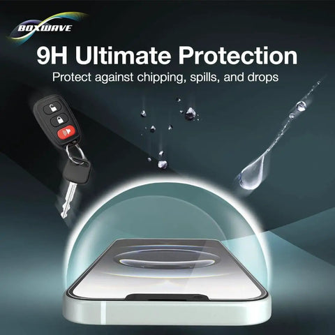 Top Tier 9H Hardness Screen Protector Compatible With Mileseey D9 Pro Laser Distance Meter Scratch Proof Flexible Film 2 Pack showing 9H ultimate protection against damage.