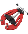 Heavy Duty Adjustable Pipe Alignment Clamp With Quick Acting Dual Handle Screws, 2 to 6 inch, alloy steel for welding tasks.