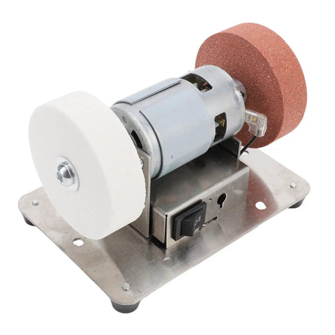 Marhynchus 100W Mini Bench Grinder Electric Multi Purpose Tool With Two Grinding Wheels for precise wood and metal work.