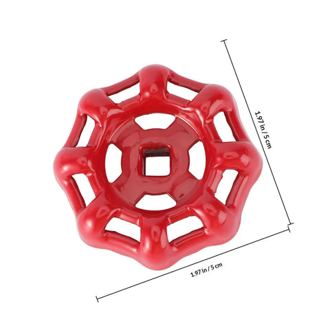 3 Pack Cast Iron Shutoff Valve Replacement Handles With Flat Bottom Design Red Metal Hand Wheels