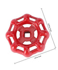 Red Cast Iron Gate Valve Handle Replacement Knob Set Three Pack Flat Bottom Shutoff Hand Wheel For Industrial Fluid Control Applications Workhorse Durable Heavy Duty Assemblies