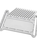Adjustable Stackable Featherboard For Table Saw Router And Band Saw featuring wedged locking design, white plastic construction.