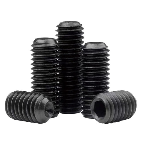 Built Tough M12 12mm Grub Screws Cup Point Set Bolt Pack Of 30 Internal Hex Drive Grade 12 9 Carbon Steel Black Coating.