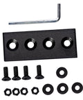 Metal Flat Plate Track Connector For Barn Doors 4 Hole Brace Melding Plate with screws and washers