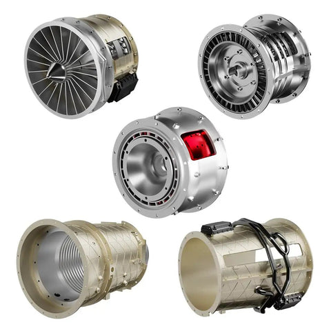 Metal Turbofan Aircraft Engine Model Kit With Twin Rotor Mechanics 1 To 10 Scale Jet Engine Replica components front view