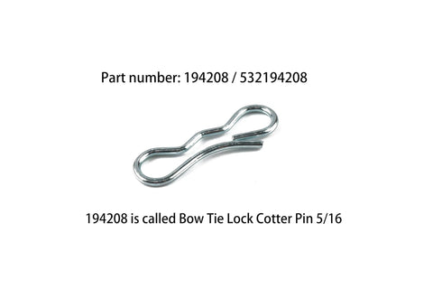 Bow Tie Lock Cotter Pin Set For Lawn Mowers 5 Sixteenths Inch And 7 Sixteenths Inch Includes 20 Pins Replacement Parts Fits Sears Craftsman Husqvarna Lawn Mowers Easy Install DIY Friendly Durable Steel Construction For Decks And Maintenance.