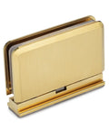 Standard Duty Pivot Hinge With Adjustable Header Bracket For Glass Doors Up To 32 Inches Wide And 110 Lbs Brushed Brass Finish