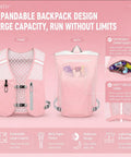 Lightweight Running Hydration Vest For Men And Women With 6 Plus Pockets And Front Bottle Holders Secure Zippered Pockets