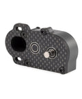 Tiny Gearbox With Adapter Plate For Straight Axle Builds, Ultra Light 44G Aluminum Case, Carbon Motor Plate, Side View