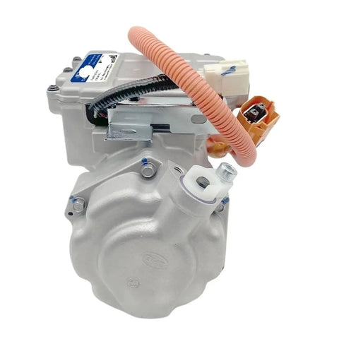 Electric AC Compressor Straight Swap for BYD Qin EV Climate Control System. Electric scroll design with connection ports.