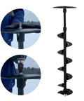 EZ Ice Auger Drill Adapter For Cordless Drill Snap On Quick Connect System Fits Pistol Bit K Drill shown in use outdoors