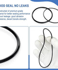 Close-up of seals from Beefed Up Hydraulic Log Splitter Cylinder Rebuild Seal Kit For 4.0 Bore X 1.75 Rod Fits Huskee Splitters Pack Of 11 Seals Replacement Kit For Quick Easy Fix.