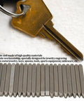 Pro Grade 20Pc 6Mm Steel Anvil Chisel Set For Engraving And Metalworking, key and chisels visible for jewelry marking