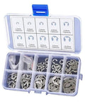 120 Piece External Retaining Rings Kit For Mechanical Projects, Durable Stainless Steel Snap Rings In A Variety Of Sizes From M5 To M10, Built For Tough Jobs, Quick Installations, And Snug, Reliable Fits. 304 stainless steel retaining rings kit in organizer case, M5-M10