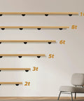 10 Foot Solid Wooden Stair Handrail Built Like A Tank For Indoor Outdoor Wall Mount Safety Grab Rail Featuring A Super Grippy Finish Zero Hassle Install On Any Deck Or Porch displayed on a wall.