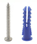 All In One Drywall Anchors And Screws Kit With 100 Blue Plastic Anchors And 201 Stainless Screws For Shelves Pictures Mirrors