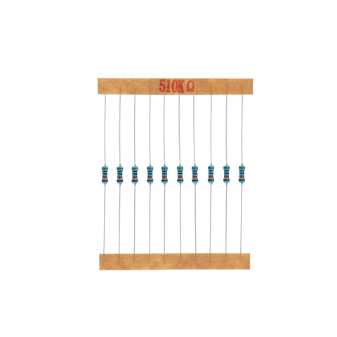 Resistor Assortment Kit With 500 Pieces And 50 Values, 1/4W 1% Metal Film Resistors From 1 Ohm To 10 Meg Ohm, arranged resistors