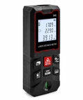 Pro Laser Distance Meter 60M Sick Precision Digital Measure Tool with Sweet LCD Backlit Display showing measurement readings.