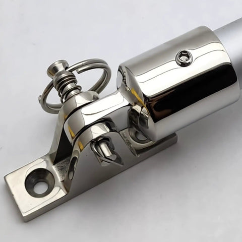 Heavy Duty Bimini Top Hardware Kit For Boats 12 Pieces Marine Grade 316 Stainless Steel Deck Hinge with Quick Release Pin