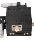 XY Linear Stage Micrometer Slide Table Pro Grade Precision For Fine Positioning Dope Rig Aluminum Anodized Black Top View