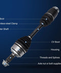 Front CV Axle Shaft Assembly For Honda CR V 2007 2014 Direct Fit Replacement features labeled components and durable design.