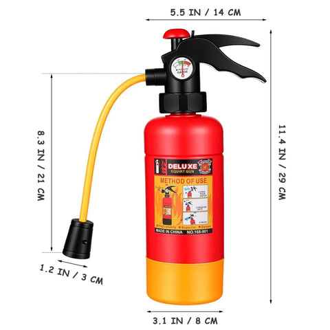 Rad Fire Extinguisher Water Gun For Kids Pump Action Summer Soaker And Squirt Toy For Backyard Bash Beach Outdoor Game Gear Dope Boys Girls Water Fight Fun