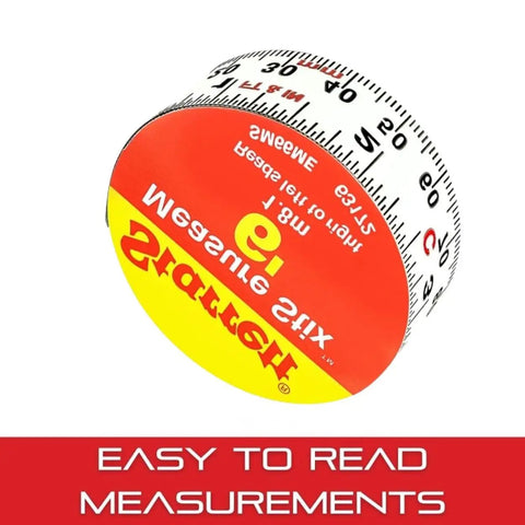 Tape Measure Stix With Easy To Attach Adhesive Backing Mounts On Work Bench Saw Table Or Drafting Table For Quick At A Glance Measurements