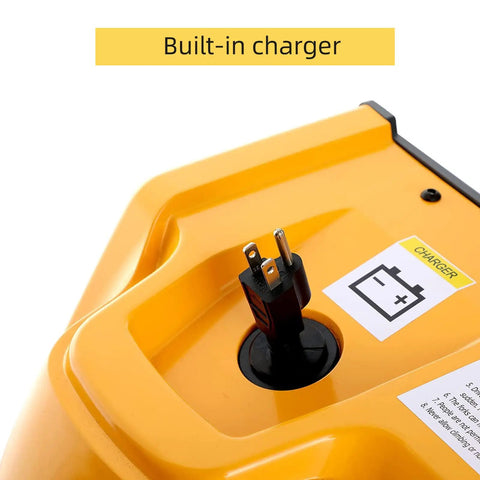 Built-in charger for Super Lightweight Full Electric Pallet Forklift Stacker, designed for efficient charging in warehouse settings.