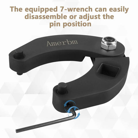 Adjustable Gland Nut Wrench 1266 7463 Universal Hydraulic Cylinder Spanner shown with disassembled pin position tool