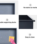 Collage showing features of Stainless Steel Shower Niche In Wall Recessed Shower Shelf For Bathroom Storage 12.5 by 20.5 by 4.7 inches