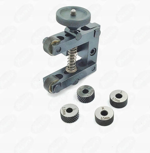 Boss Tool Steel Knurling Tool Set for Lathe Machines, 2 Inch 50 mm Capacity, includes 3 pairs of diamond pitch hardened knurls