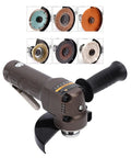 Badass Pneumatic Angle Grinder With 10000 Rpm Air Motor And 110Mm Disc For Fast Polishing Tasks featuring multiple discs.