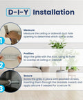 DIY installation steps for 12x12 Aluminum Four Way Air Flow HVAC Vent Cover For Walls And Ceilings with multi shutter damper.